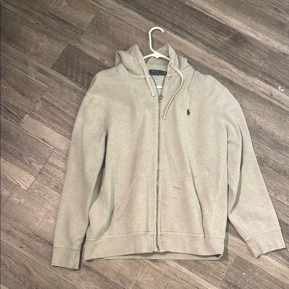 Ralph Lauren Heather Gray Zip-Up Hoodie